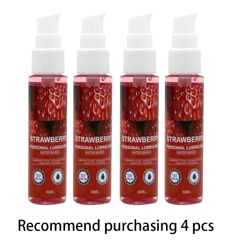 

30ml Strawberry Flavor Edible Lubricant for Anal Vaginal Oral Sex Silicone Lubricating Oil Adult Sex Products Body Massage Gel