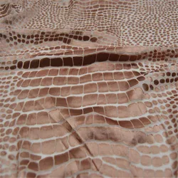 Fashionable Unique Style Crocodile Pattern Silk Burn Out Fabric with Great Material Best Price for Summer Shirt
