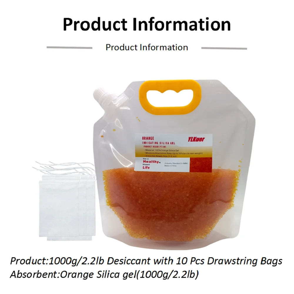 Reusable Desiccant Bulk Color Indicating Rechargeable Desiccant Beads Moisture Absorber Kitchen Living Room Food Dehumidifier