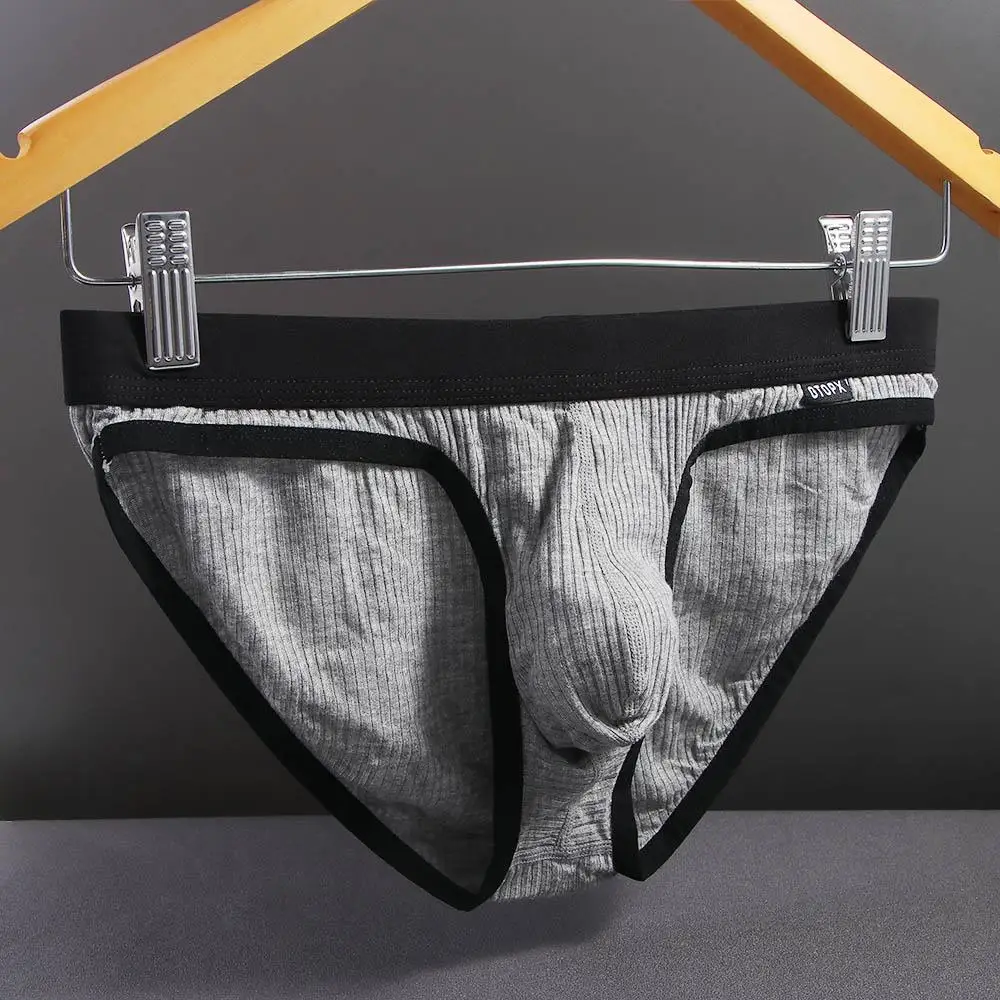 

Simple Breathable Modal Letter Underwear Underpants Sexy Briefs Screw Thread Panties U Convex Men Thong