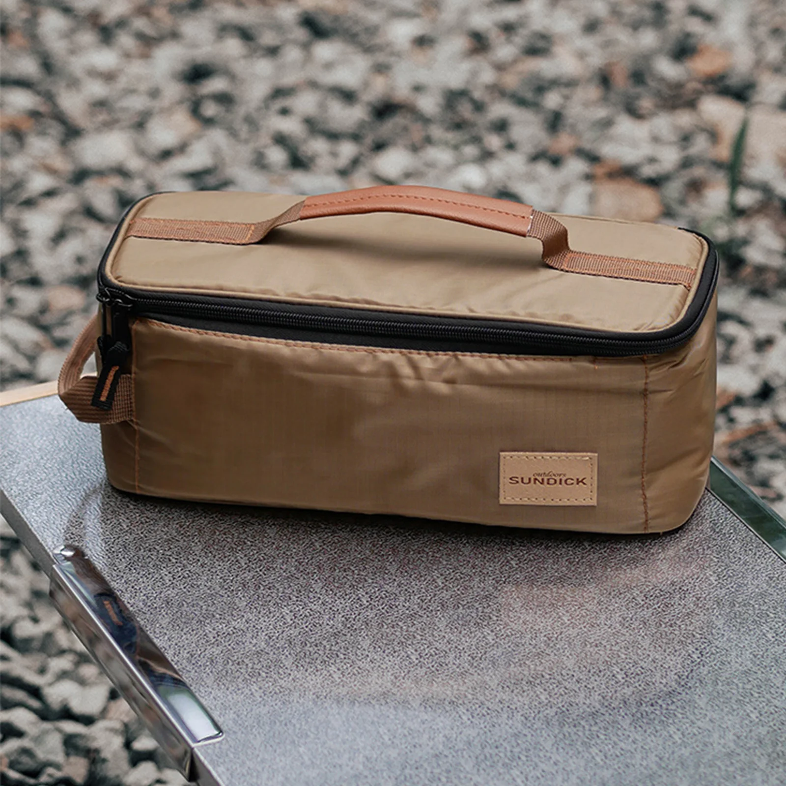 Camping Storage Bag SUNDICK Camping Bag Cutlery Pouch Large Capacity Portable Tableware Handbag for Outdoor Picnic Carring Storage Bag Travel Supply