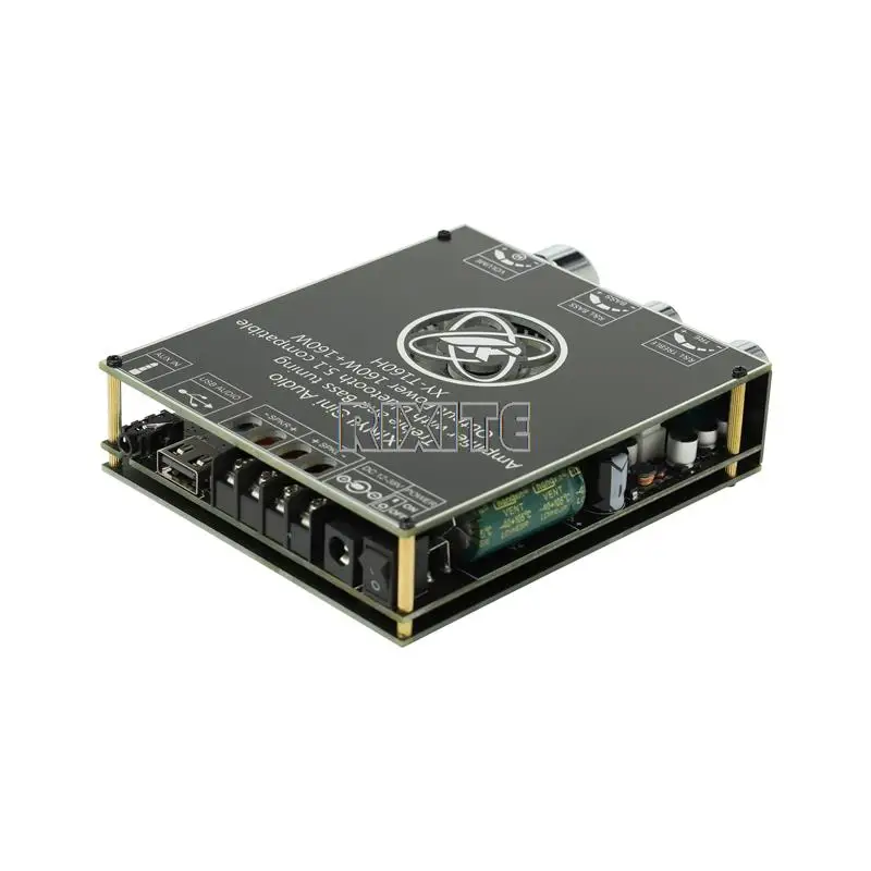 Módulo Placa Amplificador de Potência de Áudio Bluetooth Ajuste de Alto Baixo Estéreo de Dois Canais Xy-t160h Tda7498e 160wx2 - Image 6