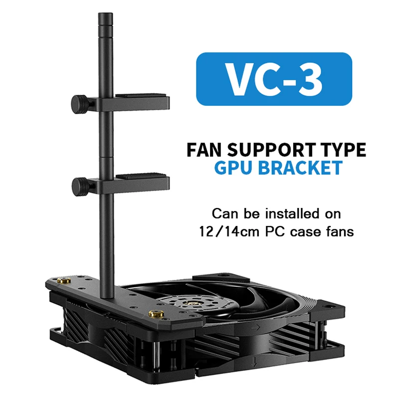 Alumínio Alloy Graphics Video Card Bracket Faça Você Mesmo Acessórios tipo de Suporte Fan Suporte Gpu para 12 14cm Fan Case pc Vc3