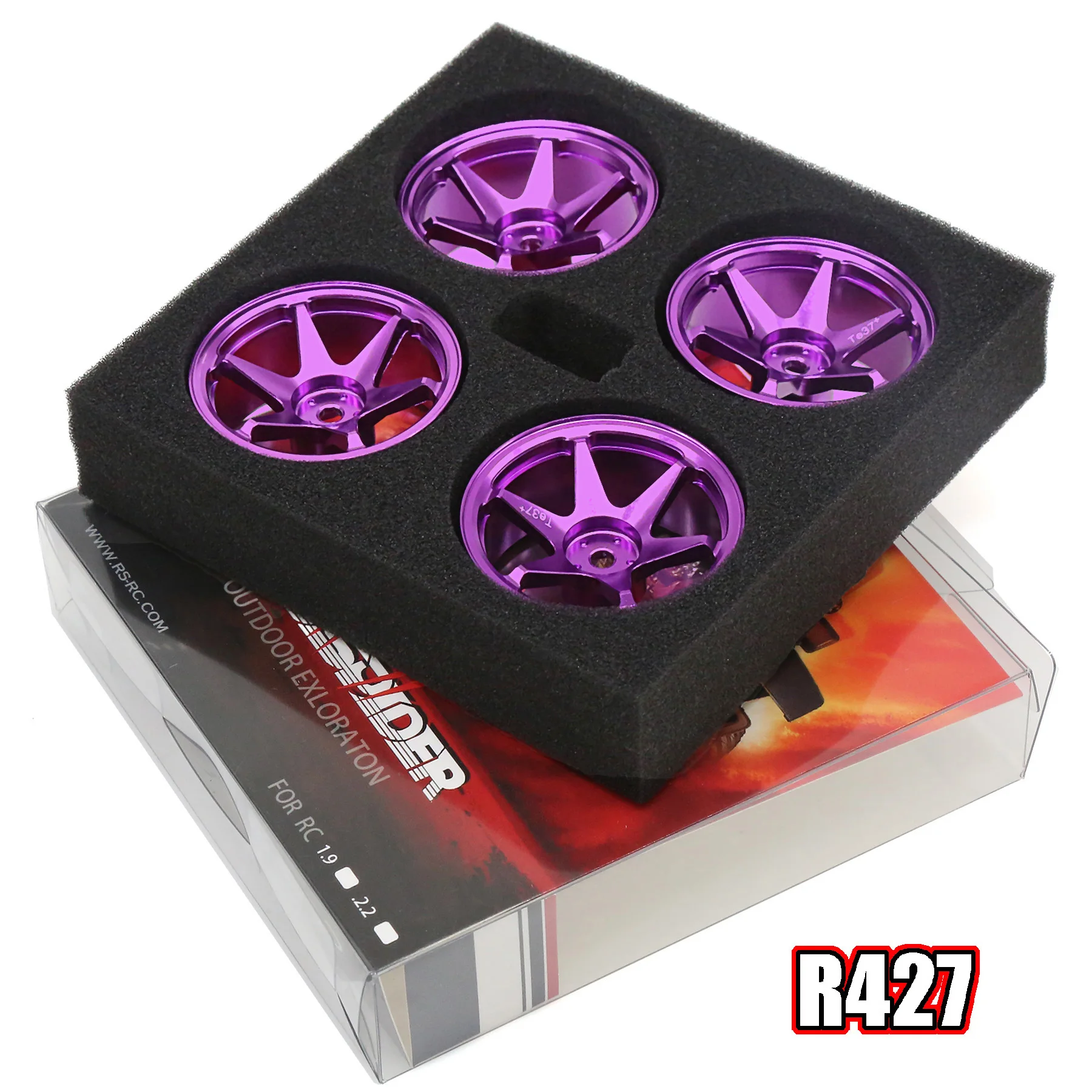 Pneus RC 4Pcs R427 - Lot de 4 Pneus de Rechange pour Voiture RC