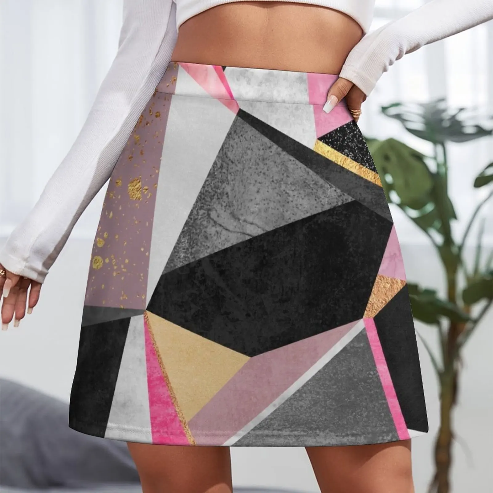 Geometry / Pink Mini Skirt Skirt for girls shorts skirt set