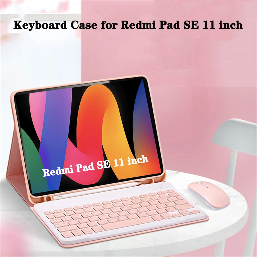 Versatile Keyboard Case with Detachable Bluetooth, Multi-Angle Stand, and Pen Holder