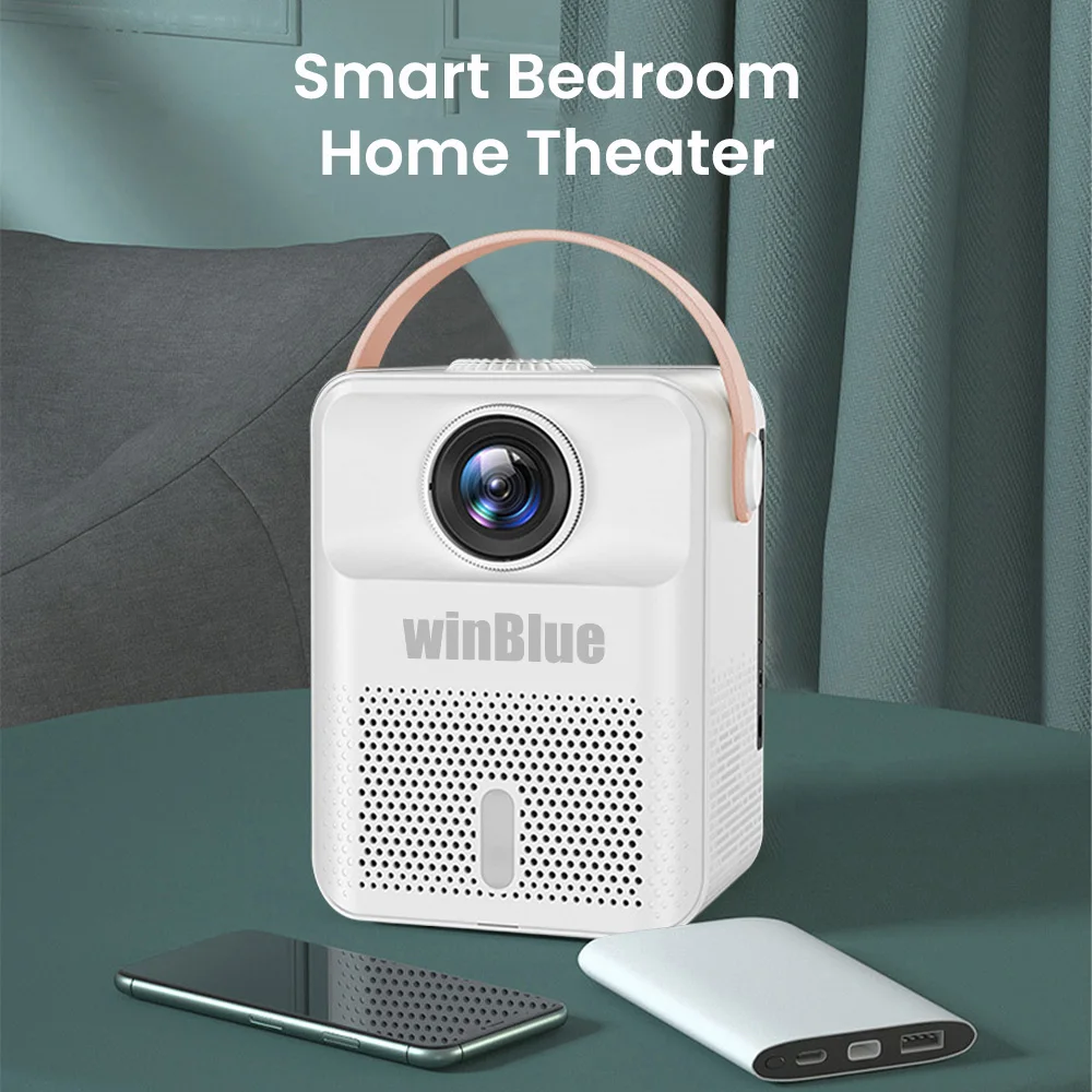 WinBlue X8 Mini Projector Portable Home Theater Outdoor Video Projector Screen Mirroring Keystone Correction Bluetooth Beamer
