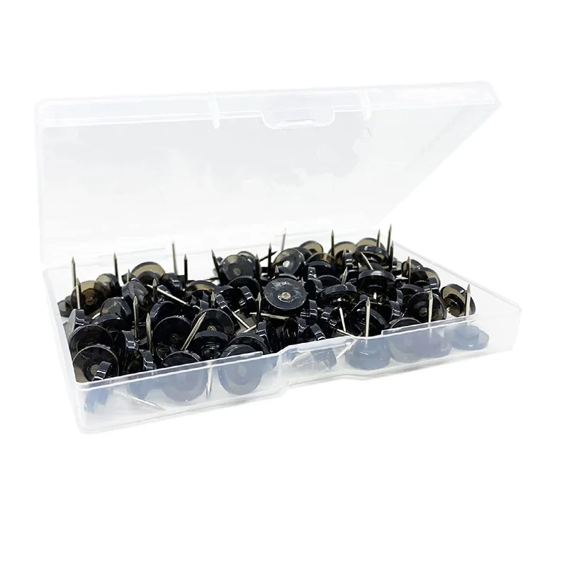 Push Pins 50/100pcs Round Shape Plastic Push Pins Thumbtack Board Pins Drawing Photo Wall Studs Office School Accessories Supplies