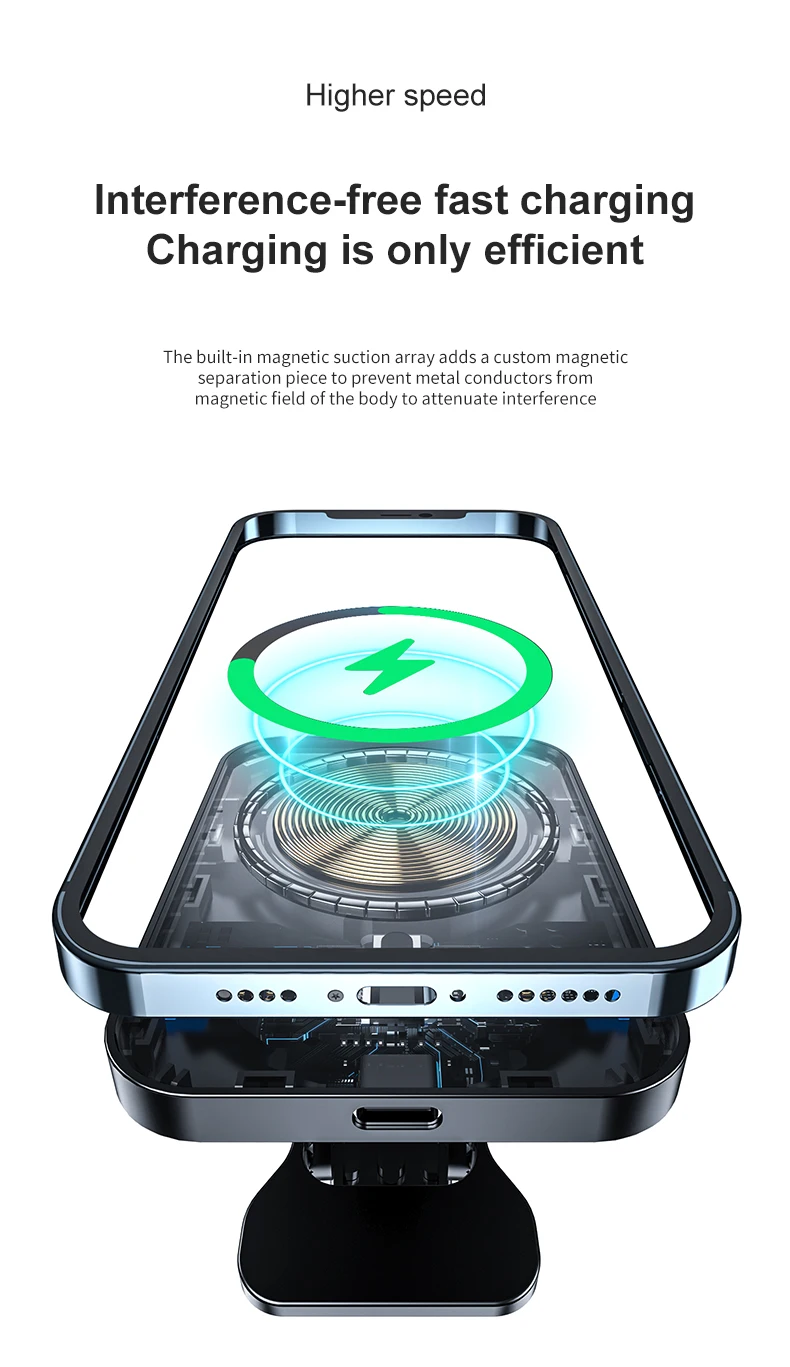 15W Fast Magnetic Wireless Charger For iPhone 13 Pro Max Mini In Car Air Vent Phone Holder Magsafe Case For Apple 12Pro Mini Max best magsafe charger