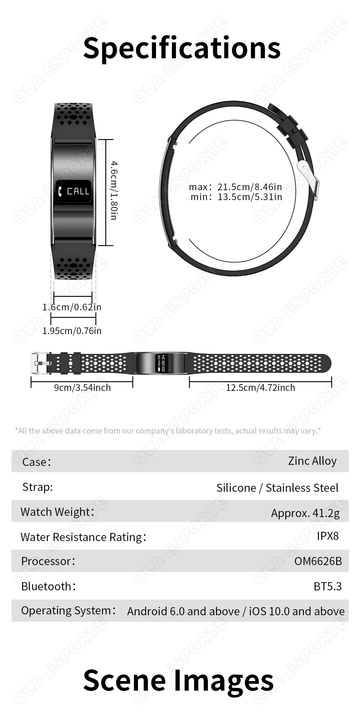 Smart Fitness Armband mit Herzfrequenz