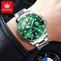 OLEVS 5885 montre à Quartz classique pour hommes de marque supérieure aiguilles lumineuses affichage du calendrier bracelet en acier inoxydable montre pour hommes étanche 4