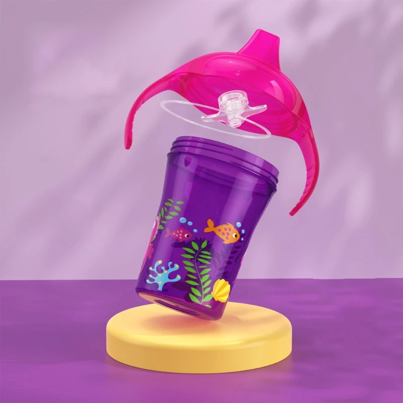 Drinking Water Bottle Baby Water Bottle 260ml 8.8Ounce Sippys Cup Straw Learner Cup