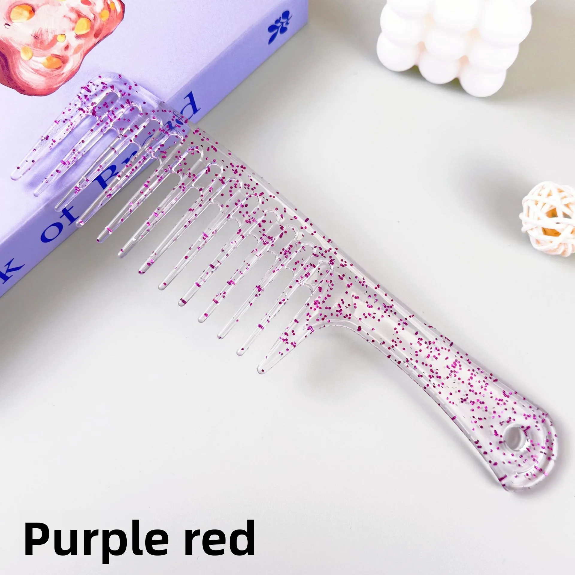Heat Resistant Curly Hair Styling Comb with Wide Teeth