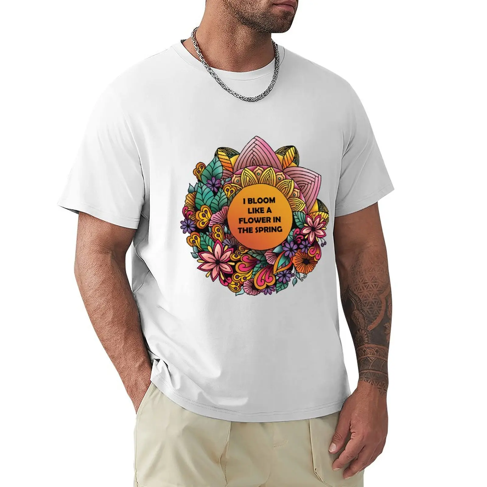 

Spring Bloom Inspirational Floral Design T-Shirt vintage plus sizes customs mens t shirts pack