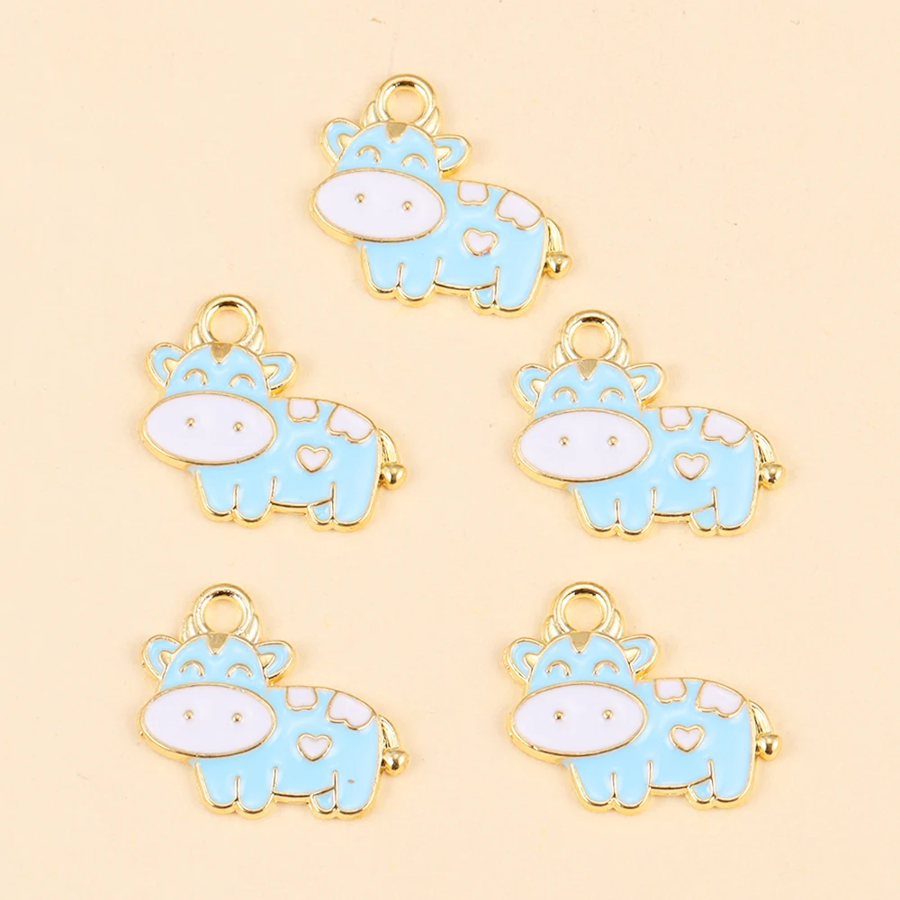 10Pcs Enamel Cartoon Milk Cows Charms for DIY Jewelry Making Kawaii Cow  Animal Necklace Pendants Earrings Accessories Crafts - AliExpress