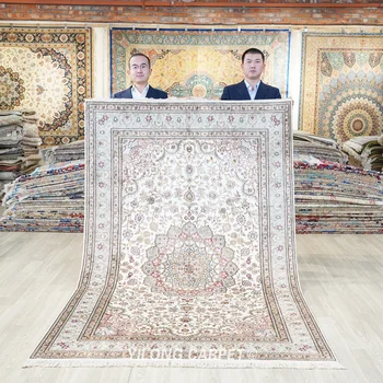 152x244cm Classical Persian Carpet Floral Hand Knotted Cheap Rugs (YHW1005AB)