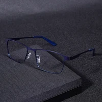 Lunettes de lecture Anti-lumière bleue pour hommes, grand cadre en métal, loupe, lentille presbytie, dioptrie + 0.75 + 100 + 125 4