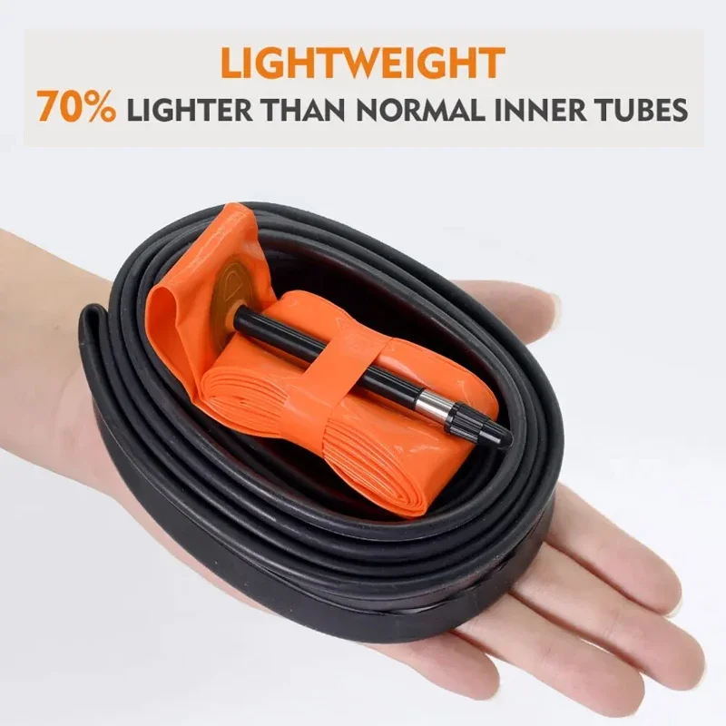Chambre à Air Ultralégère en TPU pour Vélo de Route, Accessoire de Cyclisme, Tube de 28g, 700x18, 25, 28, 32, Longueur 65mm, 1 Pièce  18