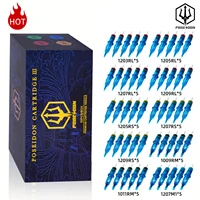 POSEIDON 50PCS Mixed Professional Tattoo Cartridge Needles with Membrane Safety Cartridges Disposable Tattoo Needle 1
