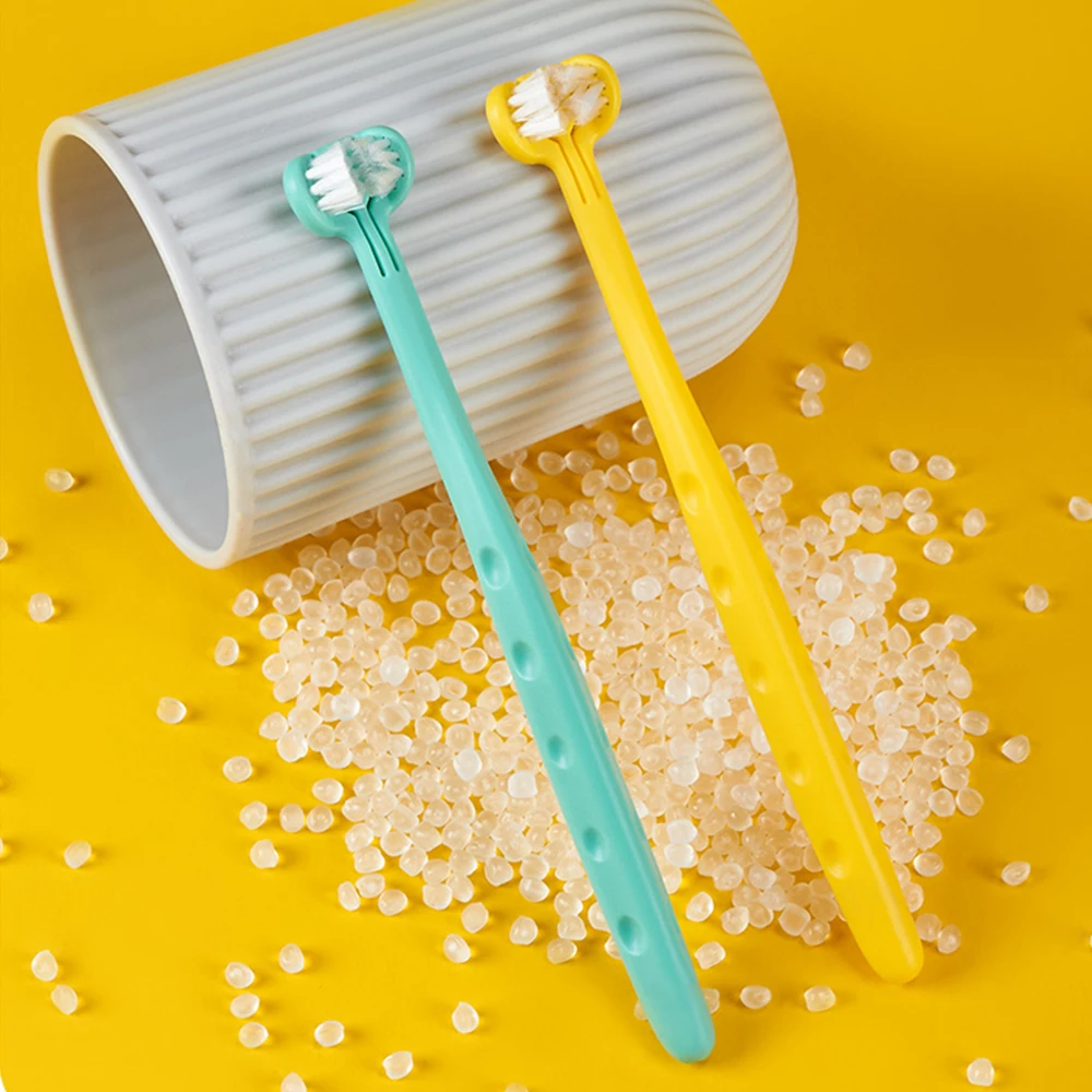 1/2 piece, children's 3-sided toothbrush/high-quality soft bristles/for daily oral cleaning of children aged 6-12 years old