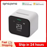 Qingping Smart Air Detector Lite CO2 PM2.5 PM10 Temperature Humidity Monitor Touch Screen Work With Mihome APP for Apple HomeKit