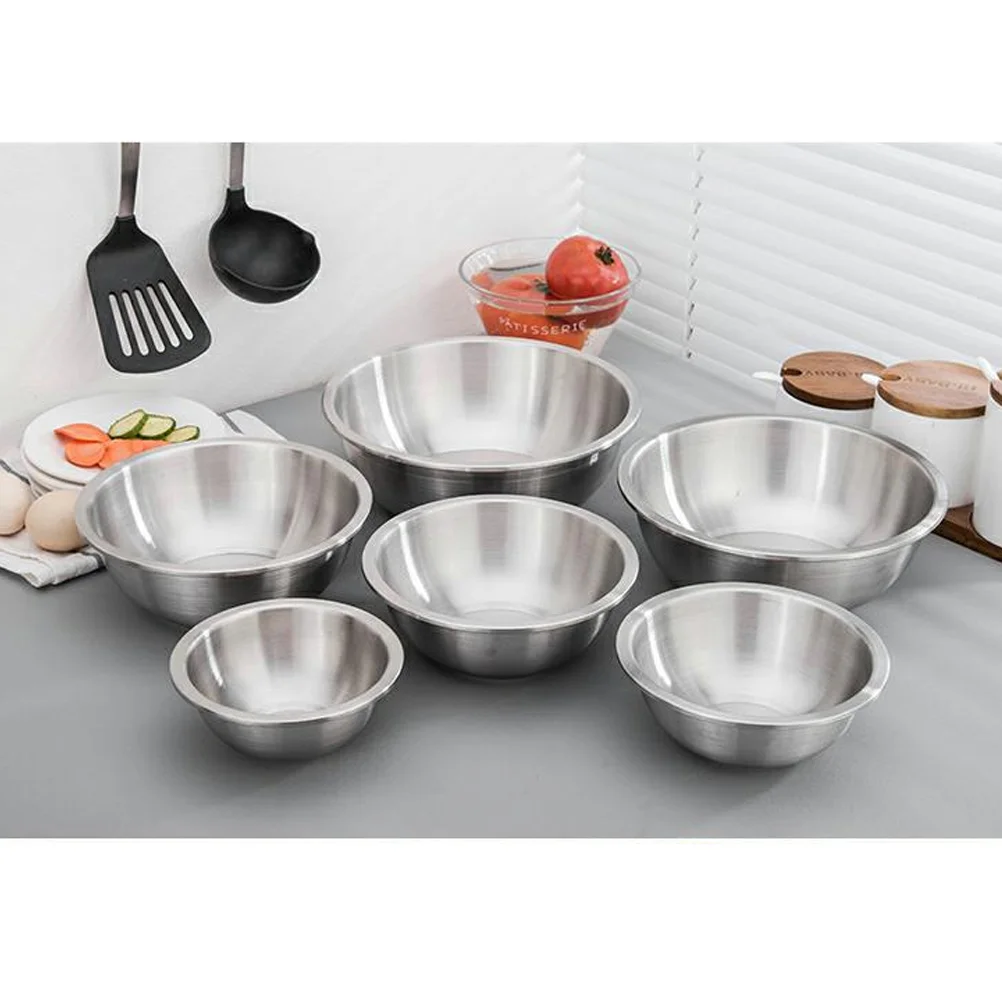 

Nesting Bowl Food Container Soup Pot Stainless Steel Baking Dish With Lid European Style