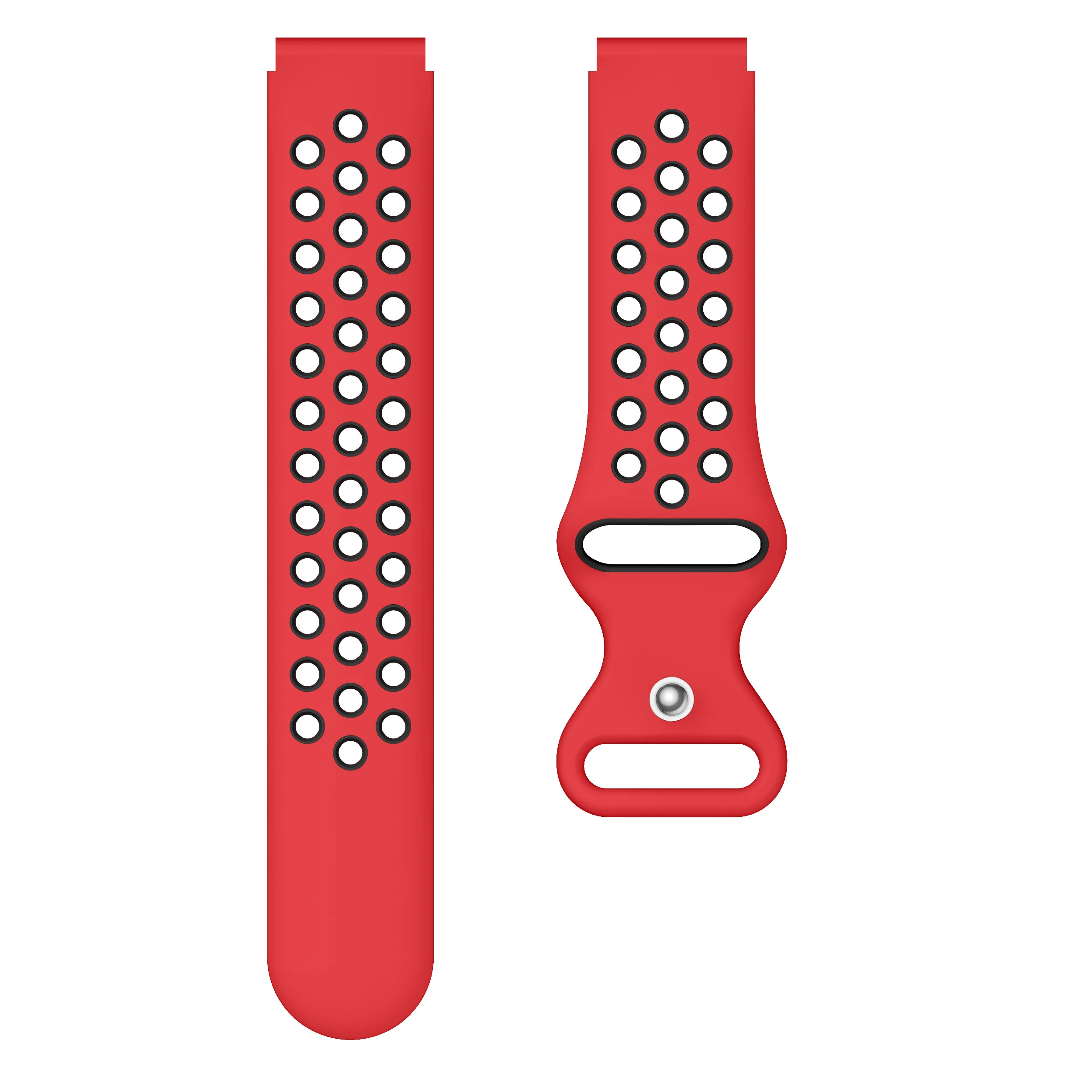 Sporty 18mm Breathable 8-Shaped Buckle Watch Strap