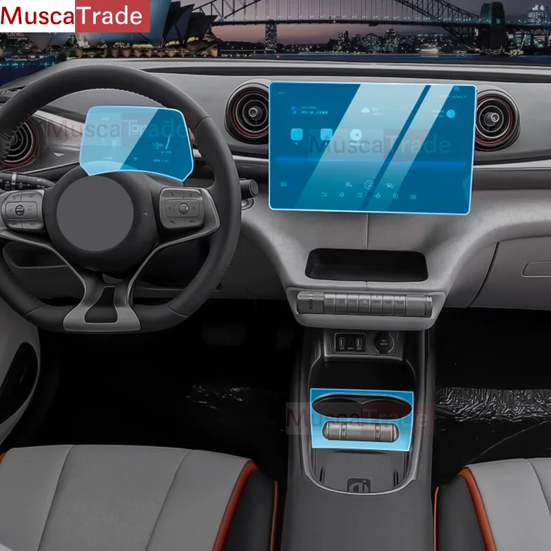 

For BYD SEAL EV Electric 2023 2022 Accessories Gearbox Panel Dashboard Navigation Automotive Interior Screen TPU Protective Film