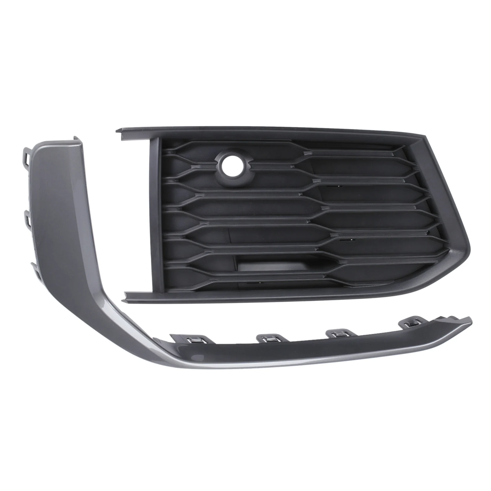 

For A6 C8 2019-2021 Right Side Front Lower Bumper Fog Light Grille Grill Cover Frame Trim