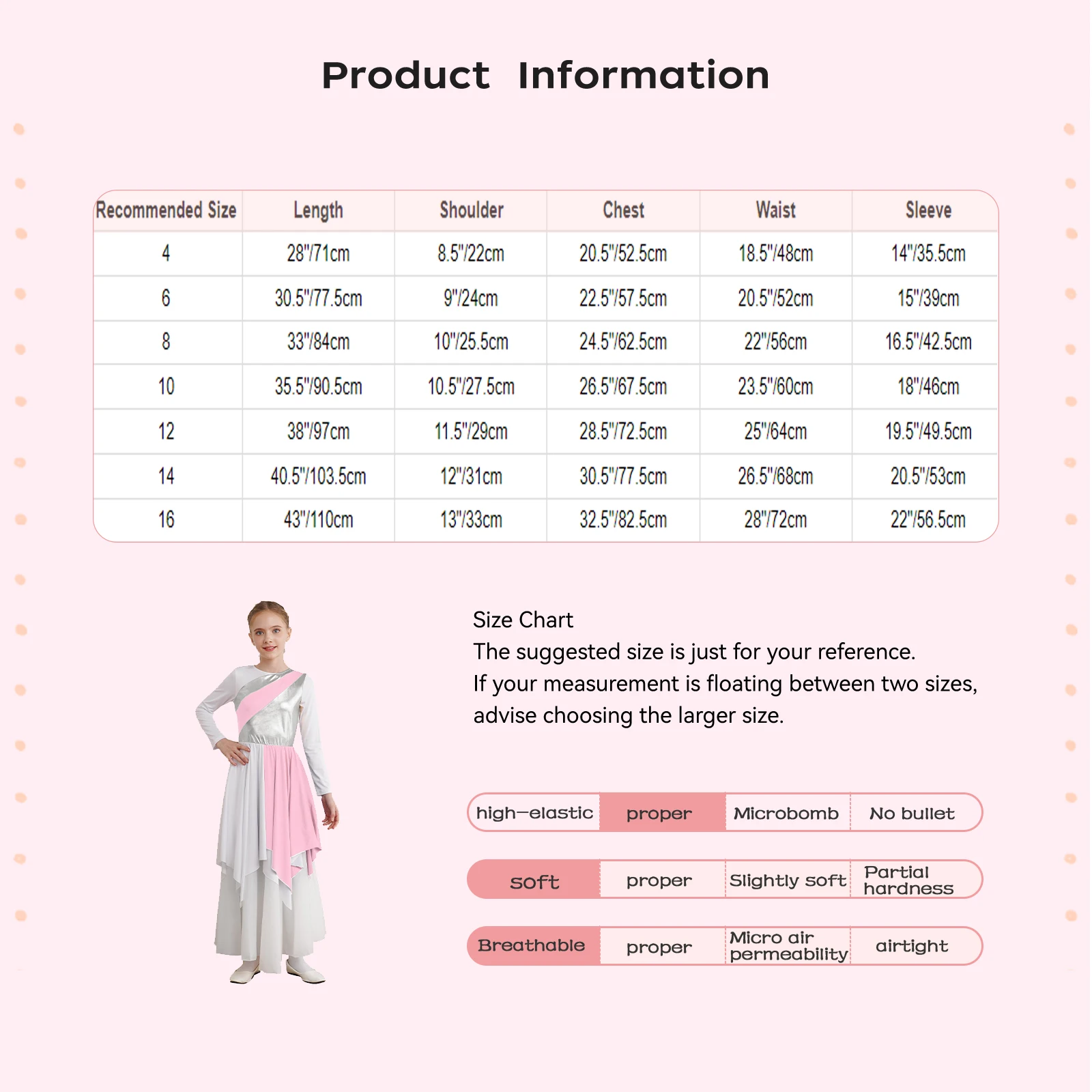 키즈 걸즈 프레이즈 발레 리리컬 댄스 드레스 긴팔 메탈릭 스커트 워십 퍼포먼스 드레스 컨템포러리 댄스 의상