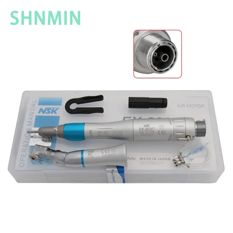 

Dental Equipment NSK Style EX 203 Full Set 2/4 Holes Slow Low Speed Handpiece Contra Angle Straight Handpiece Air Motor