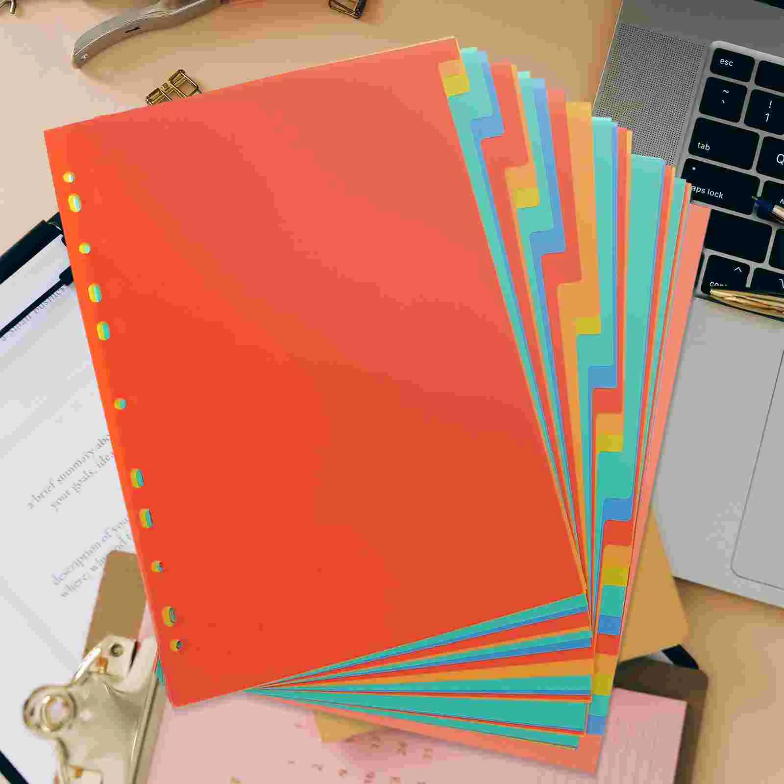 

Binder Page Divider Tab Dividers Parts Organizer Office Supply Notebook Supplies Clips Bookbinder