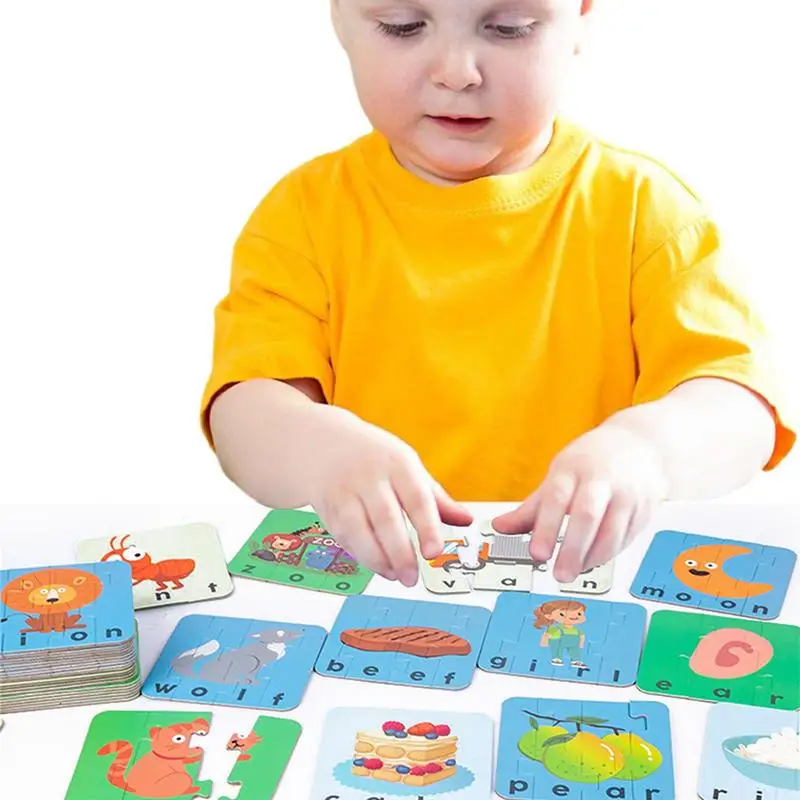 

Kids English Flashcard Educational Puzzle Flashcards For Words Learning Smooth English Words Learning Cards Exquisite Montessori