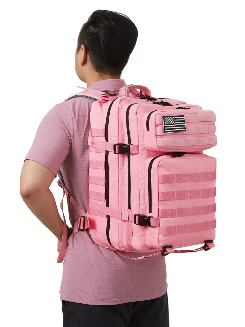 45L Tactical Backpack - Large Capacity Outdoor Hiking  Camping Bag for Men  Women