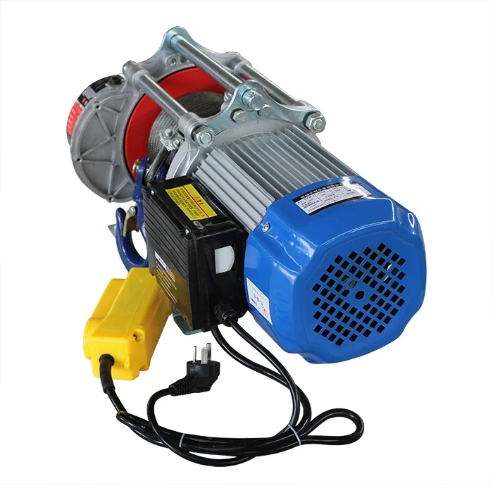 Promotion Low Noise Aluminum Shell Electric Winch 110V 220V 380V 440V 500kg 1500kg 1.5 2 Ton Wire Rope Mini Lift