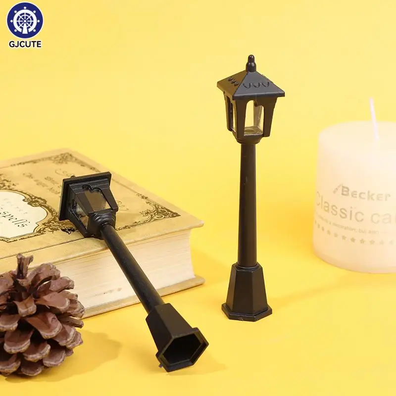 Miniature Christmas Street Lamp Post LED Lights Park Bench & Streetlight Micro Landscape Fairy Garden Ornament Dollhouse Decor 6