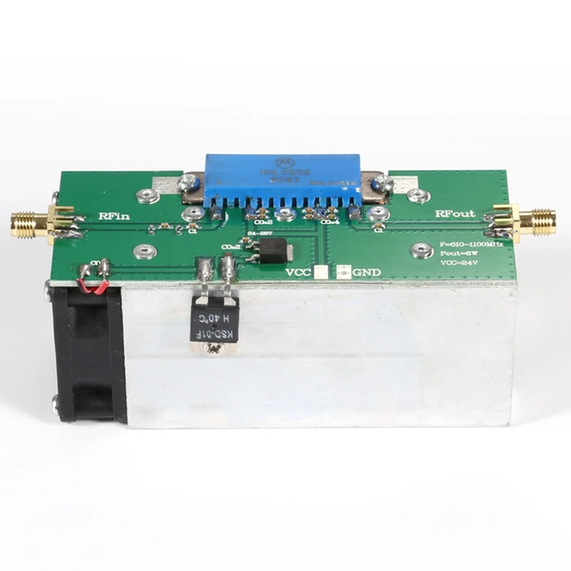 T43C-8W Microwave RF Power Amplifier Image Transmission Amplifier Module Board With Cooling Fan 600-1100Mhz Amplificatore
