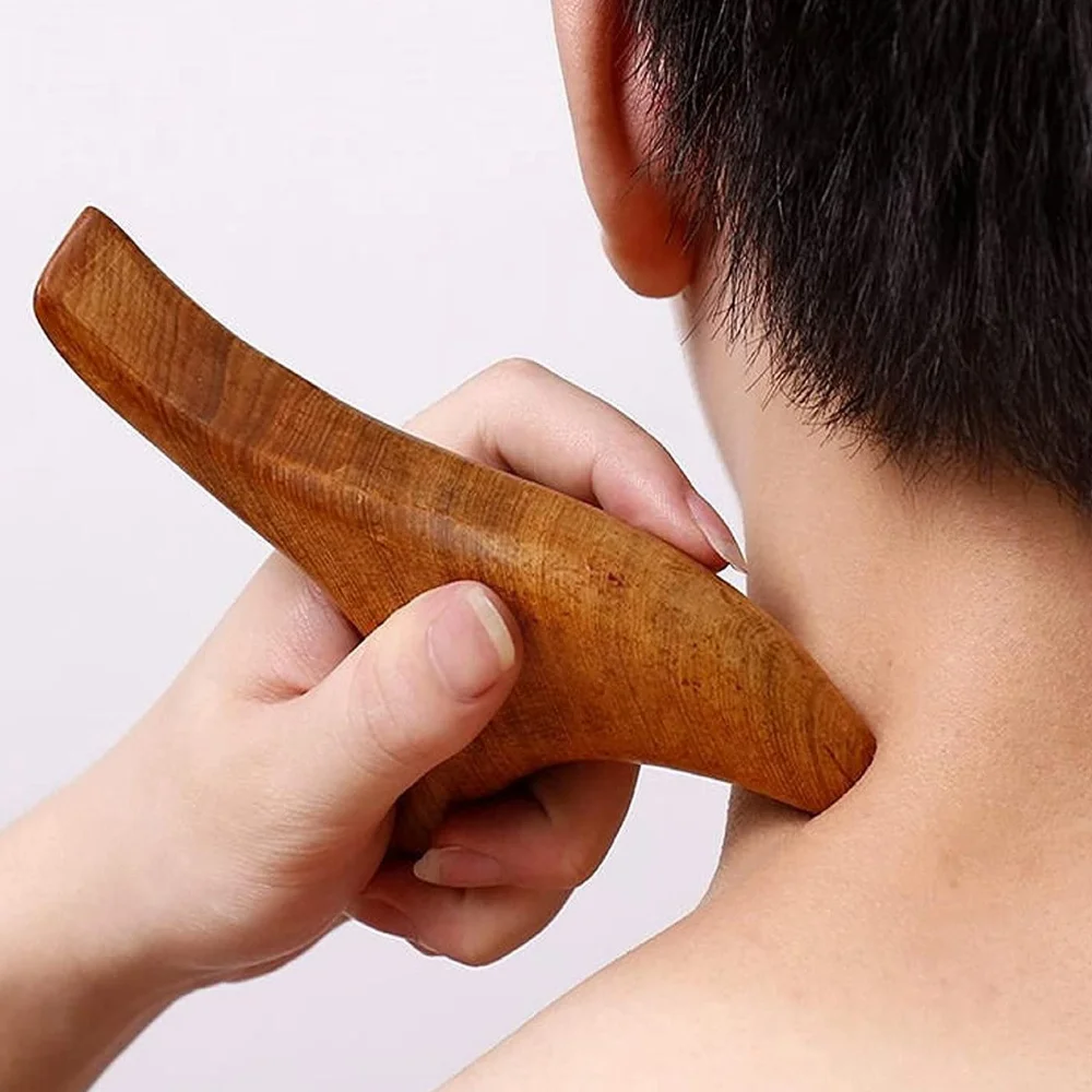 Wood Press Point Massager Wooden Triangle Foot Body Lymphatic Stick Professional Acupressure Massage Tools Drainage Tools