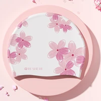 Women's Silicone Swimming Cap Waterproof Non-slip Printed Swimming Cap Comfortable High Elastic Swimming Cap 2