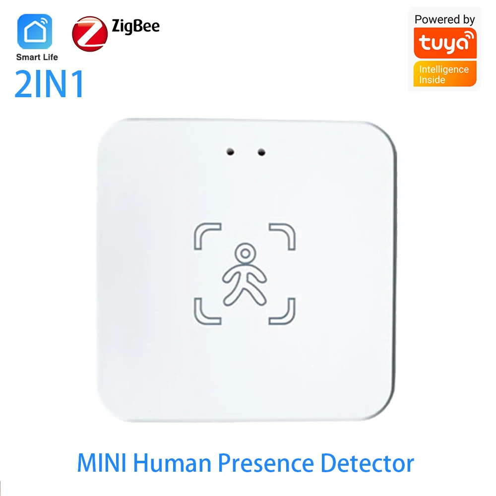

Датчик обнаружения человека Tuya Zigbee 2 в 1, миллиметровый волновой радар, детектор движения PIR, автоматический детектор умного дома
