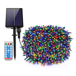 Solar-Powered 1000 LED Fairy String Lights - Waterproof Fast-Charge for Outdoor Christmas & Garden Decor (RGB)