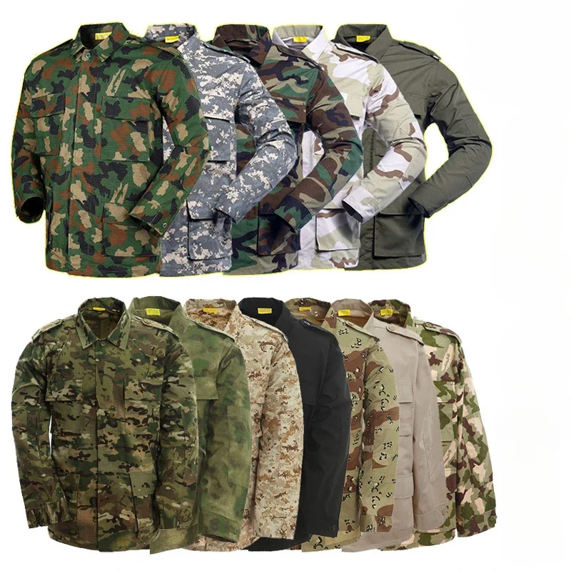 

BDU Camouflage Shirts Pants Set CP Outdoor Training Hiking Suit Long Sleeved Tactical Camouflage Uniforms