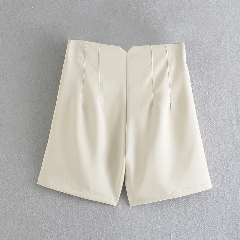 Summer 2022 Women High Waist Shorts Female Casual Solid Zipper Shorts Mujer Pantalon LY9385 shorts women
