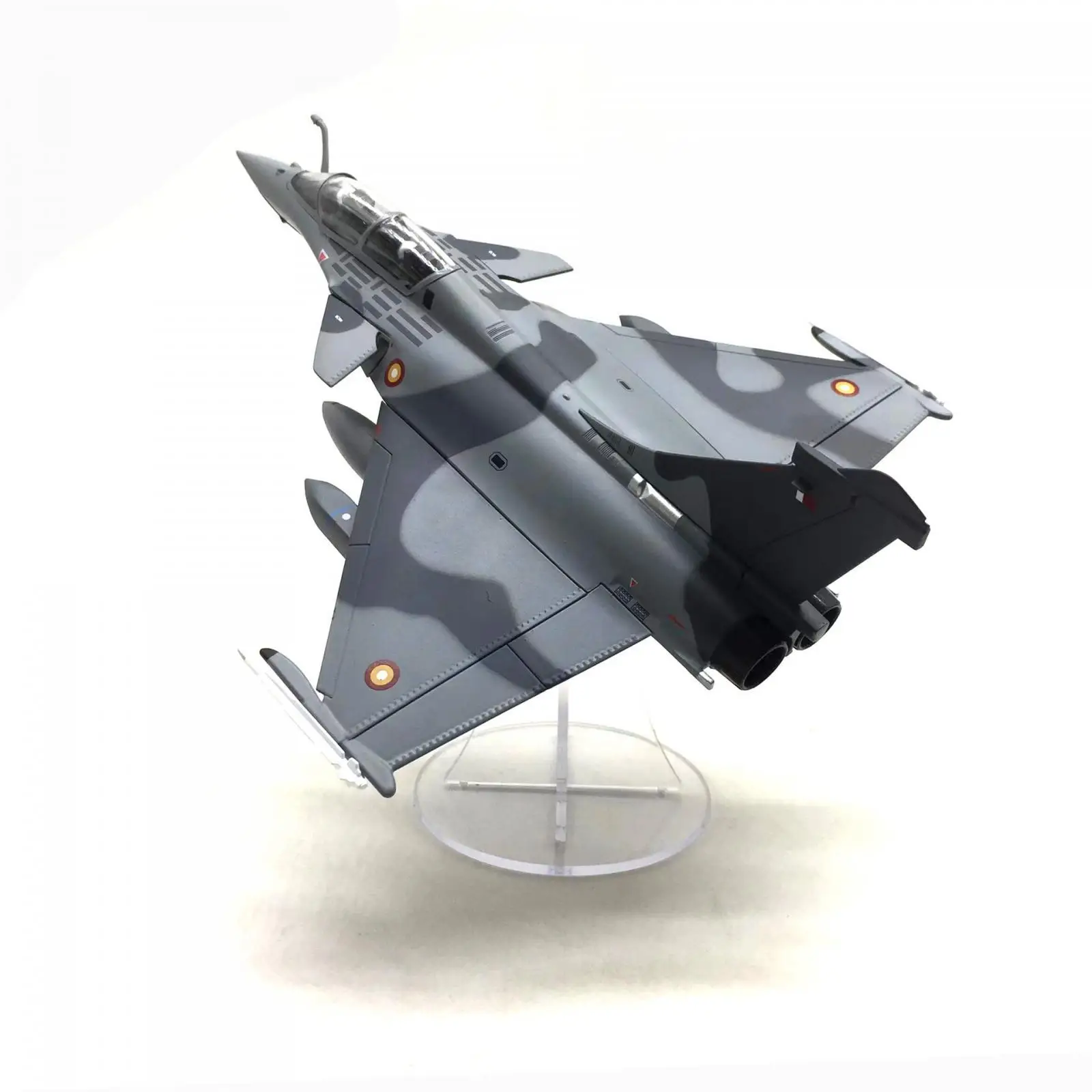 

Alloy 1/72 Rafale B Fighter Airplane Model Souvenir Ornament Collectables with Base for Shelf Living Room Cafe Bar Office