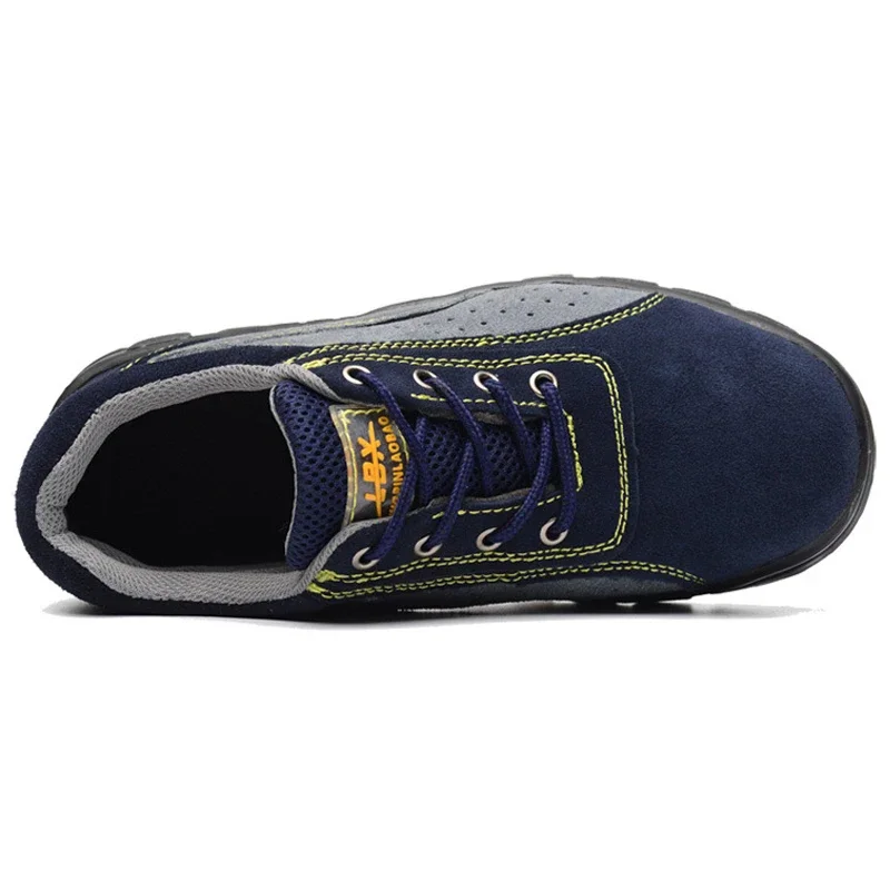 Spring Work Boots Men Steel Toe Suede Leather Breathable Casual Shoes Labor Insurance Safety Shoes