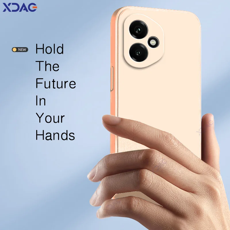 Luxury Candy Cellphone Cases with Lens Protection - Soft Square Liquid Silicone Armor