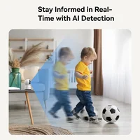 Baseus Caméra de sécurité intelligente, 3MP 2K, panoramique et inclinaison, protection de la maison, 2.4G, WiFi, caméra IP, sécurité à domicile sans fil, Full HD, suivi automatique AI 4
