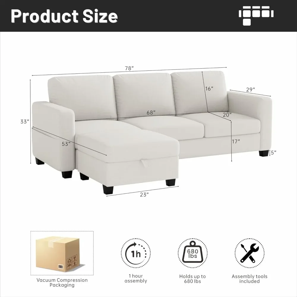 L-Shaped Modular Sectional Sofa 3