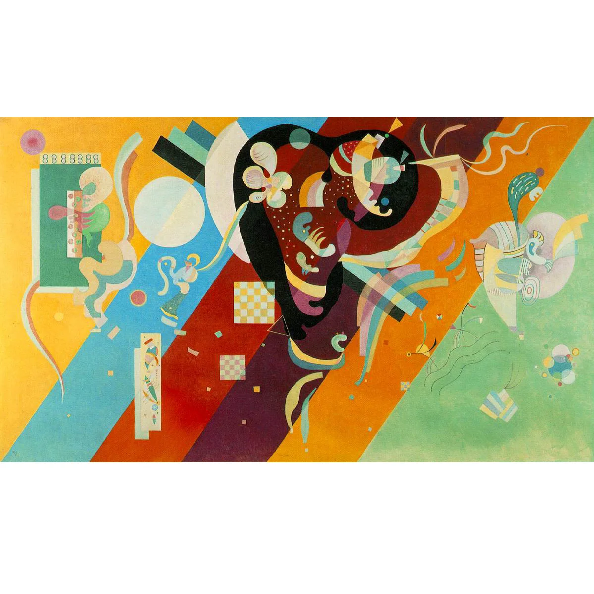 

Ручная роспись высокое качество воспроизведение композиции IX от Wassily Kandinsky абстрактная масляная живопись на Кавах живопись Настенный декор