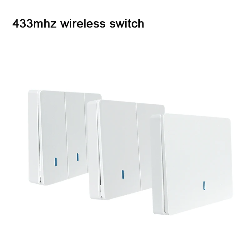

1 2 3 Channel Button 86 Type Wall Panel RF 433Mhz Remote Controller for Sonoff RF Series Switch,RF433 Bridge Hub Control,EV1527